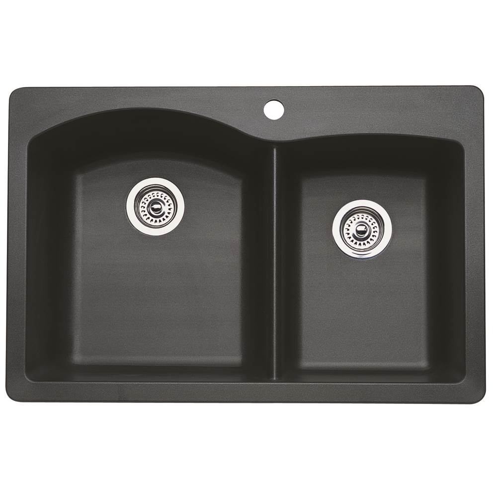 Blanco Diamond 1-3-4 Bowl Dual Deck - Anthracite - cabinetknobsonline