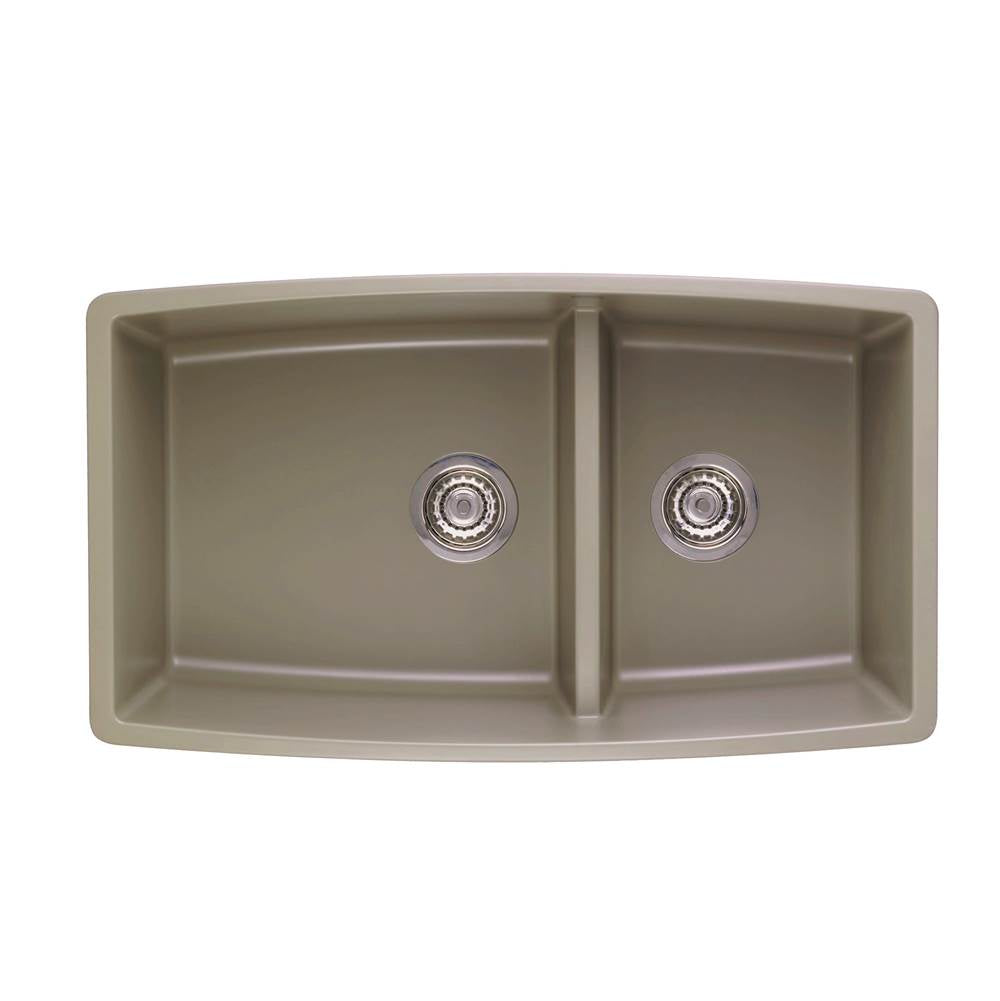 Blanco Performa Medium 1-3-4 Low Divide - Truffle - cabinetknobsonline