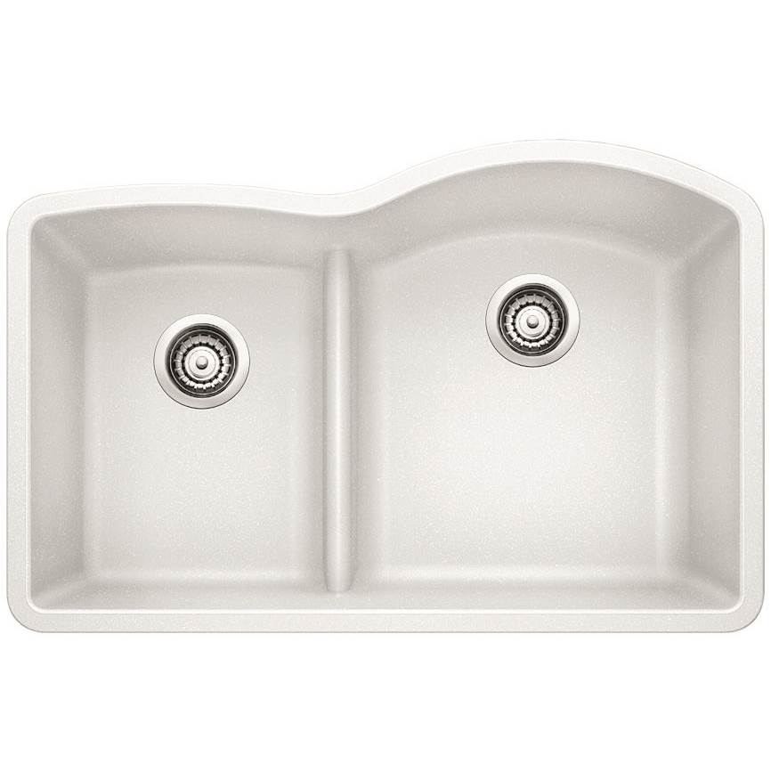 Blanco Diamond 1-3-4 Low Divide Reverse - White - cabinetknobsonline