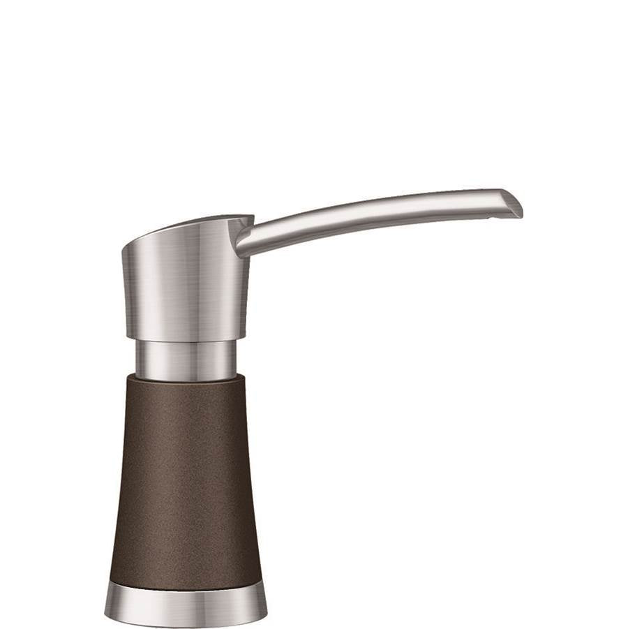 Blanco Artona Soap Dispenser - Cafe Brown-Stainless Dual Finish - cabinetknobsonline