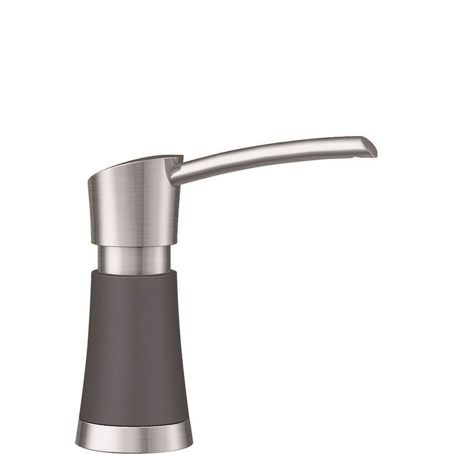 Blanco Artona Soap Dispenser - Cinder-Stainless Dual Finish - cabinetknobsonline
