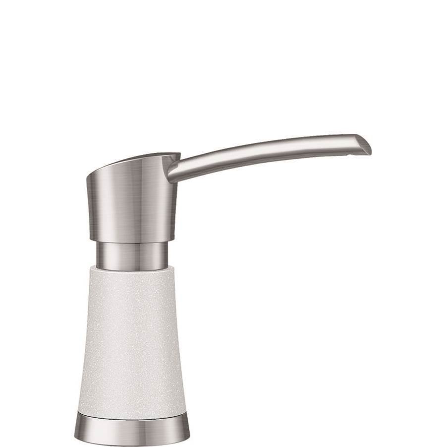 Blanco Artona Soap Dispenser - White-Stainless Dual Finish - cabinetknobsonline