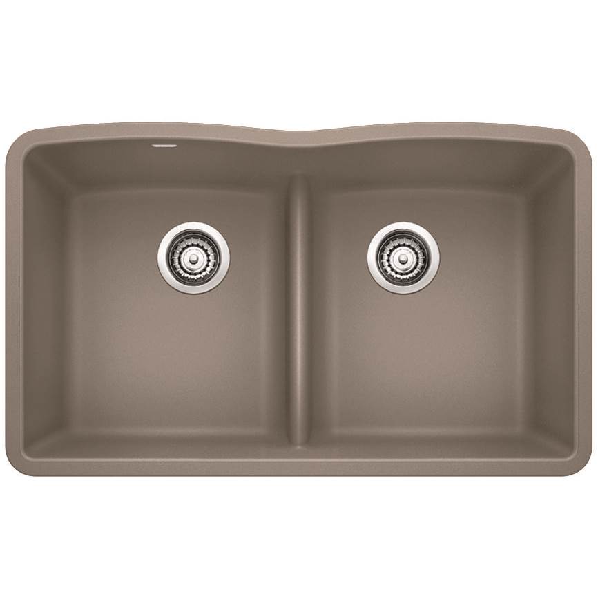 Blanco Diamond Equal Double Low Divide - Truffle - cabinetknobsonline