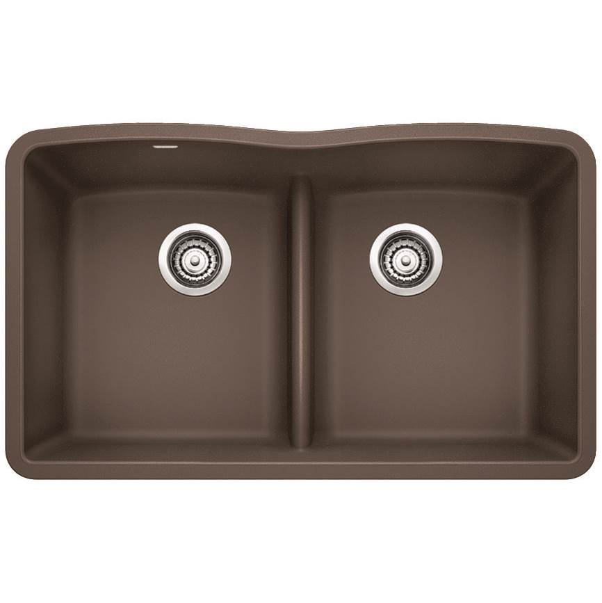 Blanco Diamond Equal Double Low Divide - Cafe Brown - cabinetknobsonline