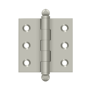 Deltana Architectural Hardware Specialty Solid Brass Hinges & Finials 2"x 2" Hinge, w- Ball Tips pair - cabinetknobsonline
