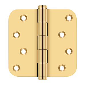 Deltana Architectural Hardware Solid Brass Hinges & Finials 4"x 4"x 5-8" Radius Hinge - Zig-Zag pair - cabinetknobsonline