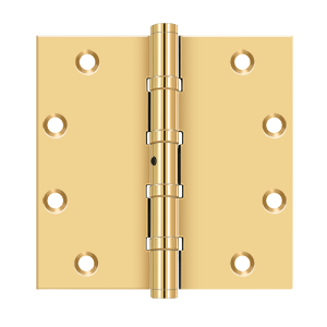 Deltana Architectural Hardware Solid Brass Hinges & Finials 5"x 5" Square Hinges pair - cabinetknobsonline