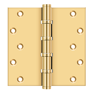 Deltana Architectural Hardware Solid Brass Hinges & Finials 6" X 6" Square Hinges pair - cabinetknobsonline