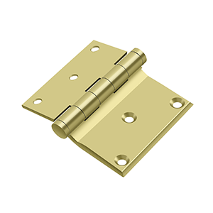 Deltana Architectural Hardware Specialty Solid Brass Hinges & Finials 3"x 3 1-2" Hinge pair - cabinetknobsonline