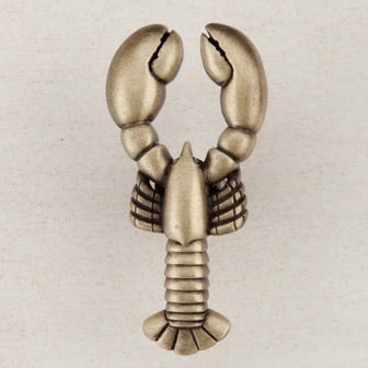 Acorn Manufacturing Cabinet Hardware 2" Lobster Cabinet Knob - Antique Brass - cabinetknobsonline