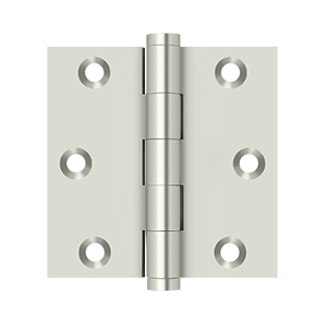 Deltana Architectural Hardware Solid Brass Hinges & Finials 3"x 3" Square Hinge pair - cabinetknobsonline
