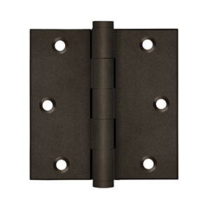 Deltana Architectural Hardware Specialty Solid Brass Hinges & Finials 3 1-2"x 3 1-2" Square Hinges pair - cabinetknobsonline