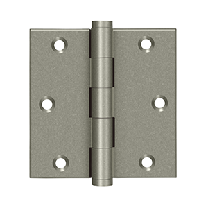 Deltana Architectural Hardware Specialty Solid Brass Hinges & Finials 3 1-2"x 3 1-2" Square Hinges pair - cabinetknobsonline