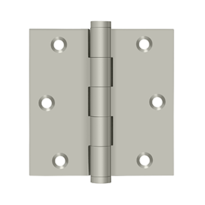 Deltana Architectural Hardware Solid Brass Hinges & Finials 3 1-2" x 3 1-2" Square Hinge, Residential pair - cabinetknobsonline