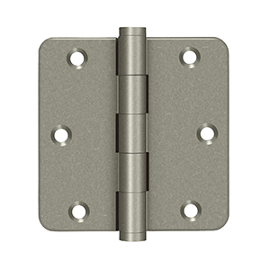 Deltana Architectural Hardware Specialty Solid Brass Hinges & Finials 3 1-2"x 3 1-2"x 1-4" Radius Hinges pair - cabinetknobsonline