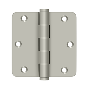 Deltana Architectural Hardware Solid Brass Hinges & Finials 3 1-2"x 3 1-2"x 1-4" Radius Hinges pair - cabinetknobsonline