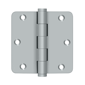 Deltana Architectural Hardware Solid Brass Hinges & Finials 3 1-2" x 3 1-2" x 1-4" Radius Hinge, Residential pair - cabinetknobsonline