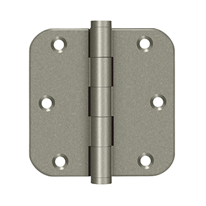 Deltana Architectural Hardware Specialty Solid Brass Hinges & Finials 3 1-2"x 3 1-2"x 5-8" Radius Hinges pair - cabinetknobsonline