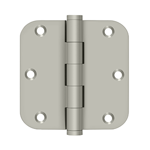 Deltana Architectural Hardware Solid Brass Hinges & Finials 3 1-2" x 3 1-2" x 5-8" Radius Hinge, Residential pair - cabinetknobsonline