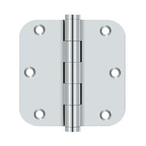 Deltana Architectural Hardware Solid Brass Hinges & Finials 3 1-2"x 3 1-2"x 5-8" Radius Hinges pair - cabinetknobsonline