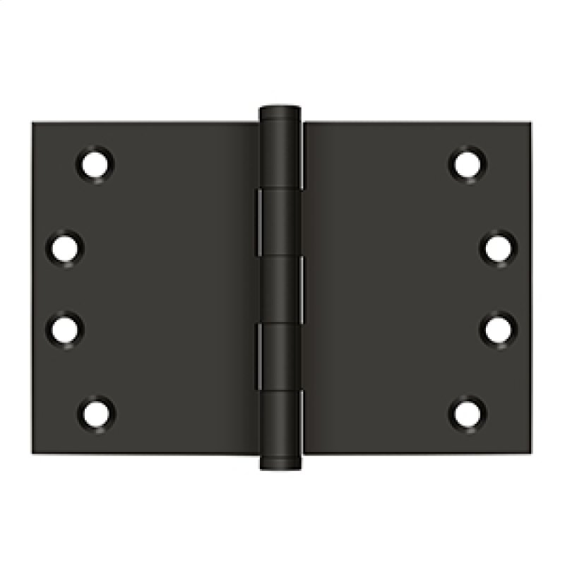 Deltana Architectural Hardware Solid Brass Hinges & Finials 4"x 6" Square Corner Hinge pair - cabinetknobsonline