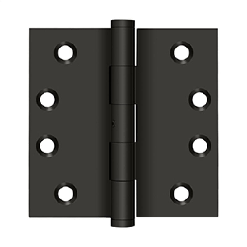 Deltana Architectural Hardware Solid Brass Hinges & Finials 4" x 4" Square Hinges pair - cabinetknobsonline