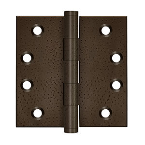 Deltana Architectural Hardware Specialty Solid Brass Hinges & Finials 4"x 4" Square Hinges pair - cabinetknobsonline