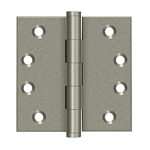 Deltana Architectural Hardware Specialty Solid Brass Hinges & Finials 4"x 4" Square Hinges pair - cabinetknobsonline