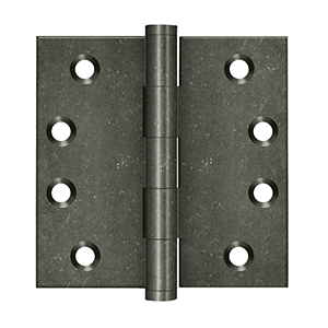 Deltana Architectural Hardware Specialty Solid Brass Hinges & Finials 4"x 4" Square Hinges pair - cabinetknobsonline