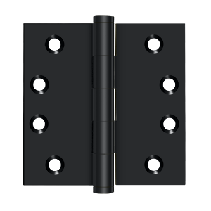 Deltana Architectural Hardware Solid Brass Hinges & Finials 4" x 4" Square Hinges pair - cabinetknobsonline