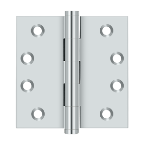 Deltana Architectural Hardware Solid Brass Hinges & Finials 4" x 4" Square Hinges pair - cabinetknobsonline