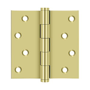 Deltana Architectural Hardware Solid Brass Hinges & Finials 4"X4" Square Hinges Residential - Zig-Zag pair - cabinetknobsonline