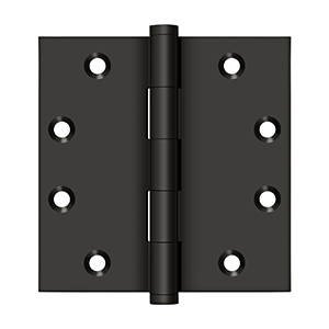 Deltana Architectural Hardware Solid Brass Hinges & Finials 4 1-2" x 4 1-2" Square Hinges pair - cabinetknobsonline