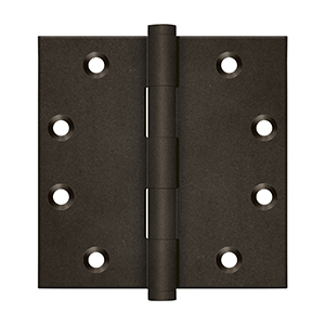 Deltana Architectural Hardware Specialty Solid Brass Hinges & Finials 4 1-2"x 4 1-2" Square Hinges pair - cabinetknobsonline