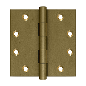 Deltana Architectural Hardware Specialty Solid Brass Hinges & Finials 4 1-2"x 4 1-2" Square Hinges pair - cabinetknobsonline