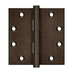 Deltana Architectural Hardware Specialty Solid Brass Hinges & Finials 4 1-2"x 4 1-2" Square Hinges pair - cabinetknobsonline