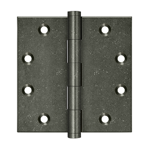 Deltana Architectural Hardware Specialty Solid Brass Hinges & Finials 4 1-2"x 4 1-2" Square Hinges pair - cabinetknobsonline