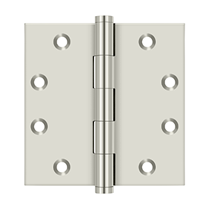 Deltana Architectural Hardware Solid Brass Hinges & Finials 4 1-2" x 4 1-2" Square Hinges pair - cabinetknobsonline