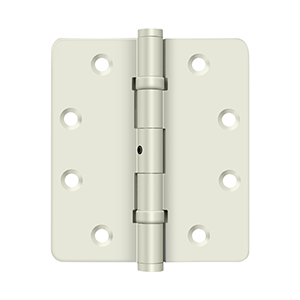 Deltana Architectural Hardware Solid Brass Hinges & Finials 4 1-2"x 4"x 1-4" Square Corner Hinge pair - cabinetknobsonline