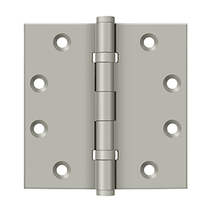 Deltana Architectural Hardware Solid Brass Hinges & Finials 4 1-2"x 4 1-2" Square Hinges, Ball Bearings pair - cabinetknobsonline