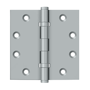 Deltana Architectural Hardware Solid Brass Hinges & Finials 4 1-2"x 4 1-2" Square Hinges, Ball Bearings pair - cabinetknobsonline