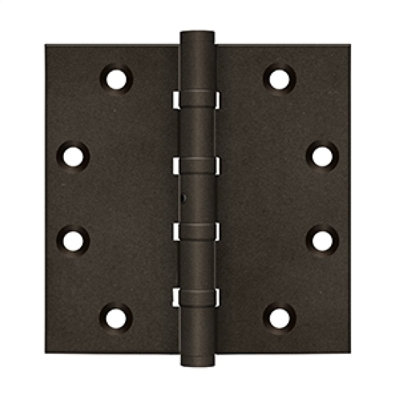 Deltana Architectural Hardware Specialty Solid Brass Hinges & Finials 4 1-2" x 41-2" Square Hinges, Ball Bearings pair - cabinetknobsonline