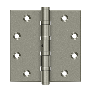 Deltana Architectural Hardware Specialty Solid Brass Hinges & Finials 4 1-2" x 41-2" Square Hinges, Ball Bearings pair - cabinetknobsonline