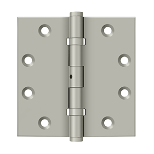 Deltana Architectural Hardware Solid Brass Hinges & Finials 4 1-2"x 4 1-2" Square Hinges, Ball Bearings pair - cabinetknobsonline