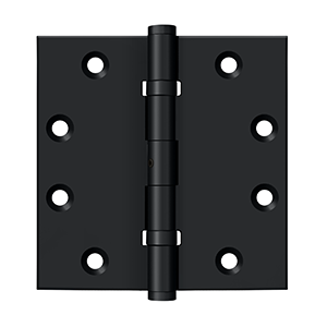 Deltana Architectural Hardware Solid Brass Hinges & Finials 4 1-2"x 4 1-2" Square Hinges, Ball Bearings pair - cabinetknobsonline