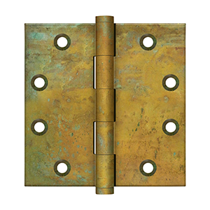 Deltana Architectural Hardware Specialty Solid Brass Hinges & Finials 4 1-2"x 4 1-2" Square Hinges pair - cabinetknobsonline