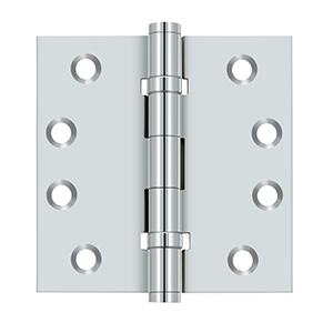 Deltana Architectural Hardware Solid Brass Hinges & Finials 4"x 4" Square Hinges, Ball Bearings pair - cabinetknobsonline