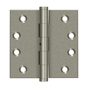 Deltana Architectural Hardware Specialty Solid Brass Hinges & Finials 4"x 4" Square Hinges pair - cabinetknobsonline