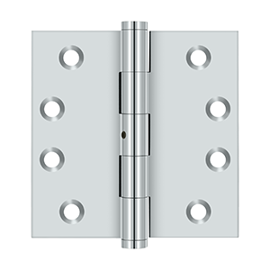 Deltana Architectural Hardware Solid Brass Hinges & Finials 4" x 4" Square Hinges pair - cabinetknobsonline