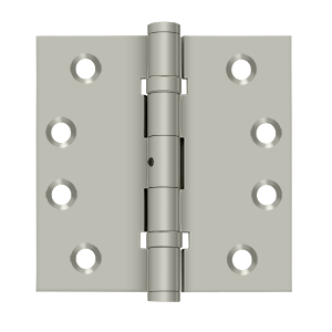 Deltana Architectural Hardware Solid Brass Hinges & Finials 4"x 4" Square Hinges, Ball Bearings pair - cabinetknobsonline